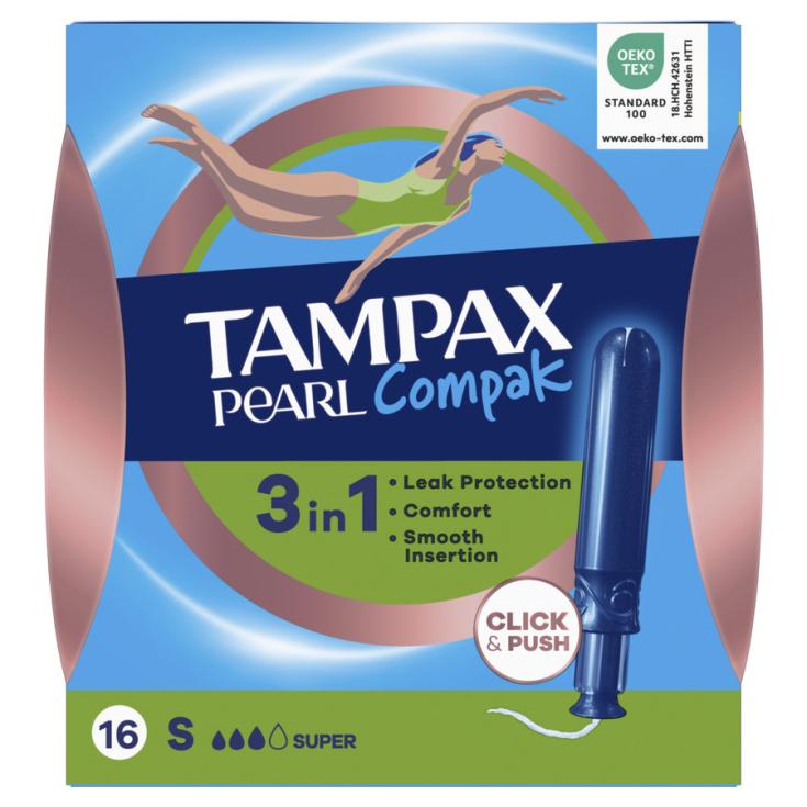 TAMPÓN SUPER TAMPAX COMPAK PEARL 16U