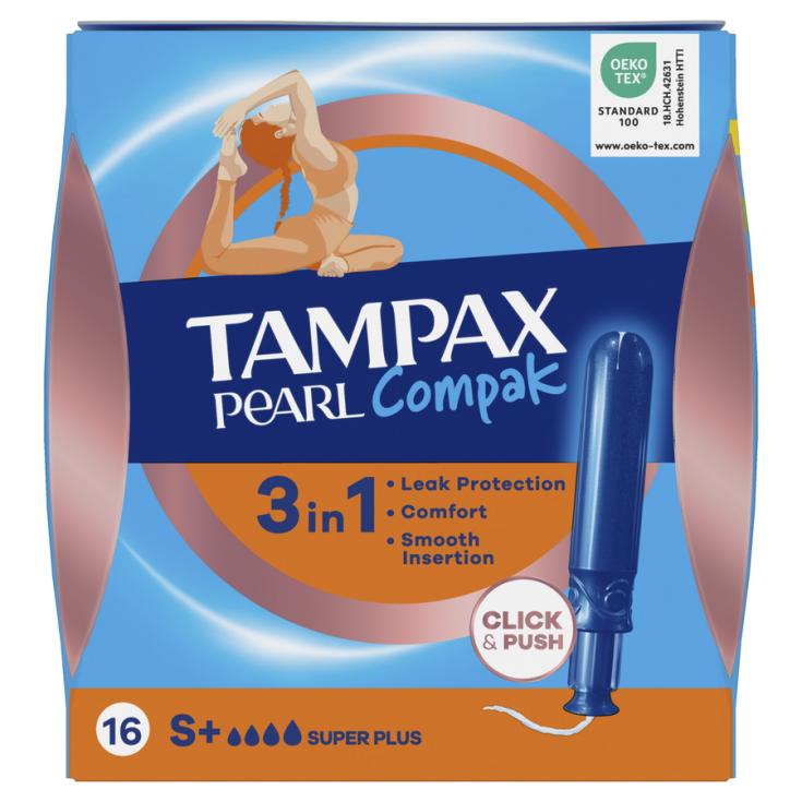 TAMPÓN SUPER PLUS TAMPAX COMPAK PEARL 16U