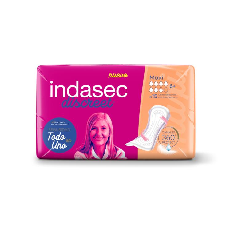 COMPRESA INCONTINENCIA MAXI INDASEC 15U