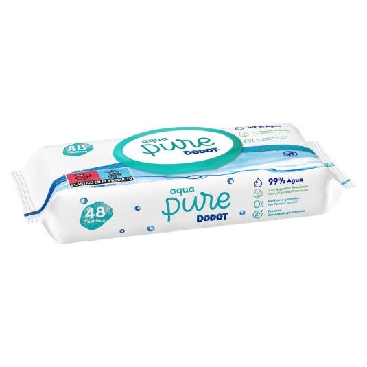 TOALLITA HÚMEDA AQUA PURE DODOT 48U