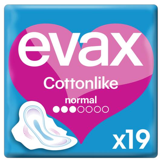 COMPRESA NORMAL ALAS EVAX COTTONLIKE P19