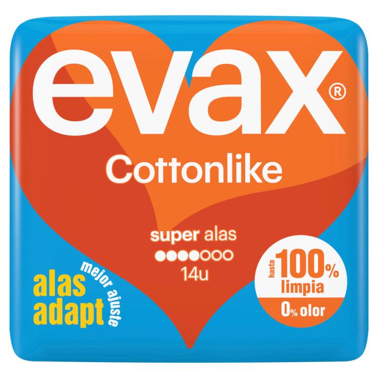 COMPRESA SUPER ALAS EVAX COTTONLIKE P14