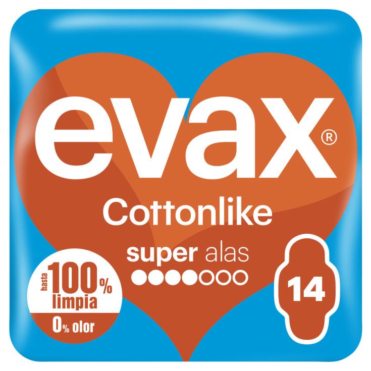 COMPRESA SUPER ALAS EVAX COTTONLIKE P14