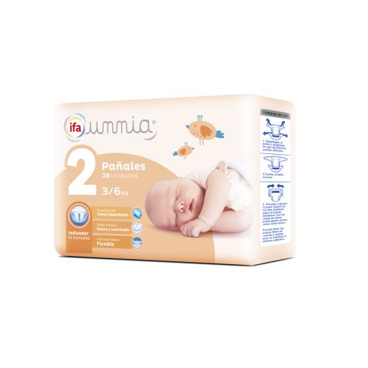 PAÑAL RECIÉN T2 3-6KG IFA UNNIA 28U