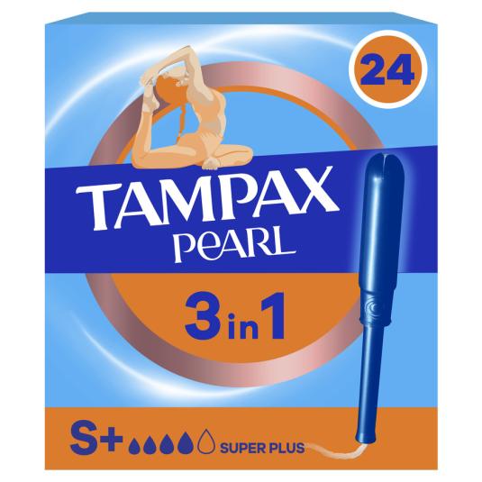 TAMPÓN SUPER PLUS PEARL TAMPAX 24U