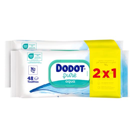 TOALLITAS AQUA PURE DODOT P2 48U