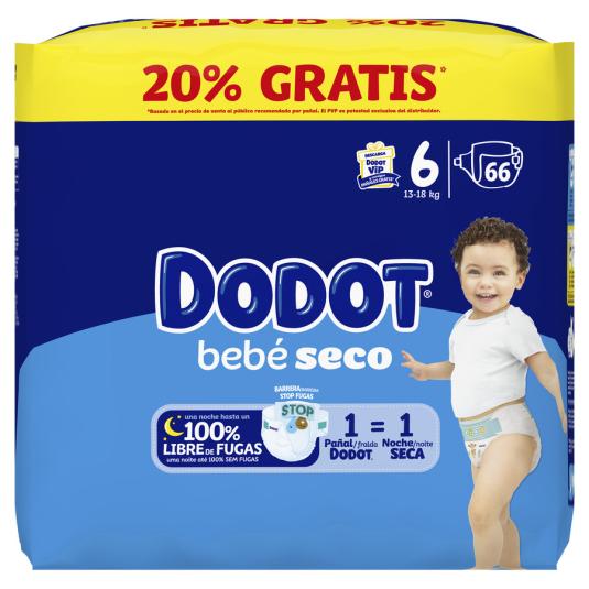 PAÑAL BEBE SECO T6 DODOT 66U