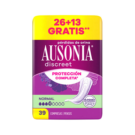 COMPRESAS DISCREET NORMAL 39U AUSONIA 39U