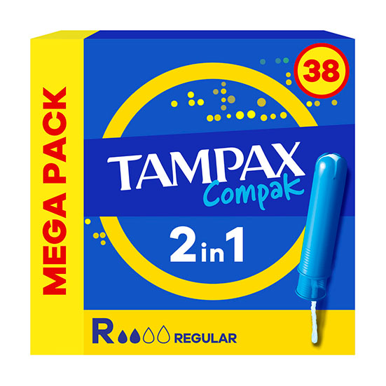 TAMPÓN REGULAR TAMPAX COMPAK 38U