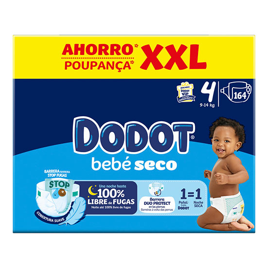 PAÑALES AHORRO XXL DODOT 164U
