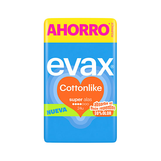 Compresa cottonlike alas super Evax 24u