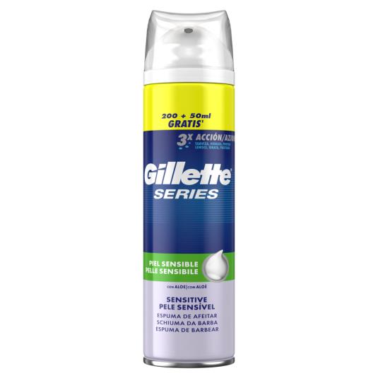 ESPUMA AFEITAR PIEL SENSIBLE GILLETTE SERIES 200+50ML