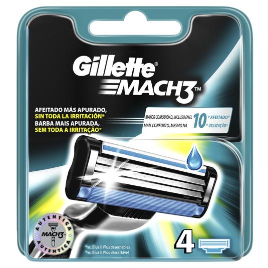 RECAMBIO MAQUINILLA MACH 3 GILLETTE 4U