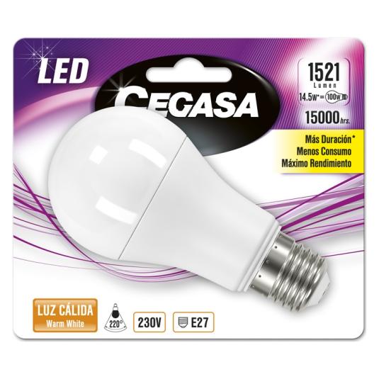 BOMBILLA LED LUZ CÁLIDA 5.5W JUPITER E14 CEGASA 1U - La