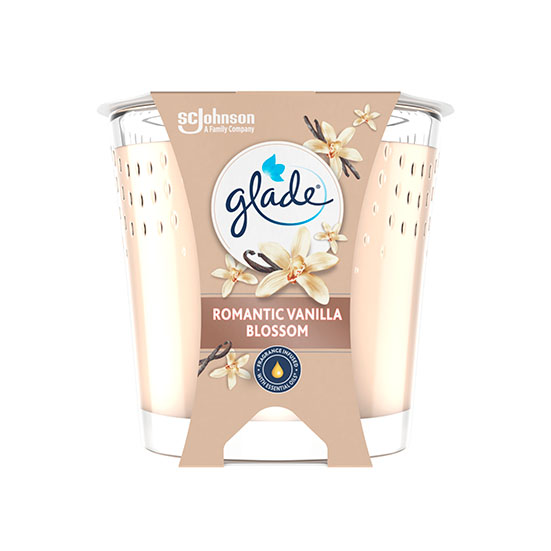 Ambientador vela romantic vainilla Glade 112ml