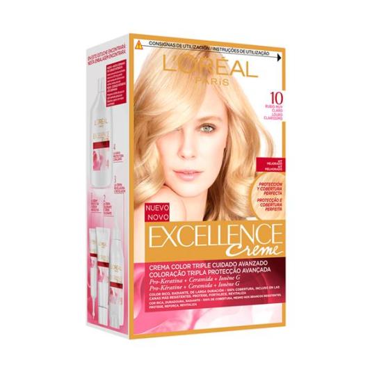TINTE RUBIO CLARO 10 EXCELLENCE L´OREAL 1U