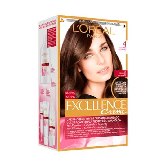 TINTE CASTAÑO 4 EXCELLENCE L´OREAL 1U