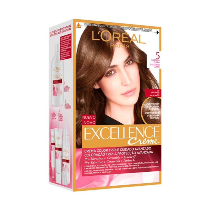 TINTE CASTAÑO CLARO 5 EXCELLENCE L´OREAL 1U