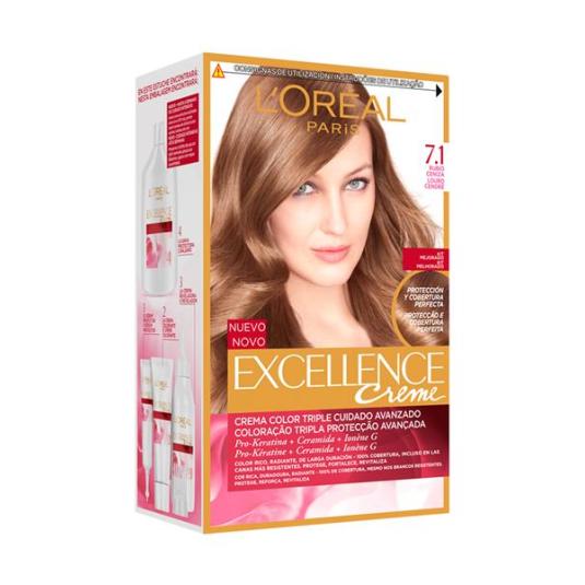 TINTE RUBIO CENIZA 7.10 EXCELLENCE L´OREAL 1U