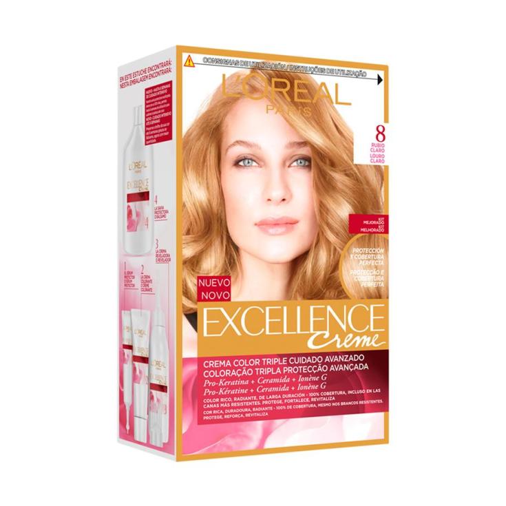 TINTE RUBIO CLARO 8 EXCELLENCE L´OREAL 1U