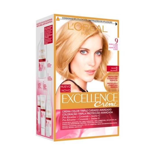 TINTE RUBIO CLARO 9 EXCELLENCE L´OREAL 1U