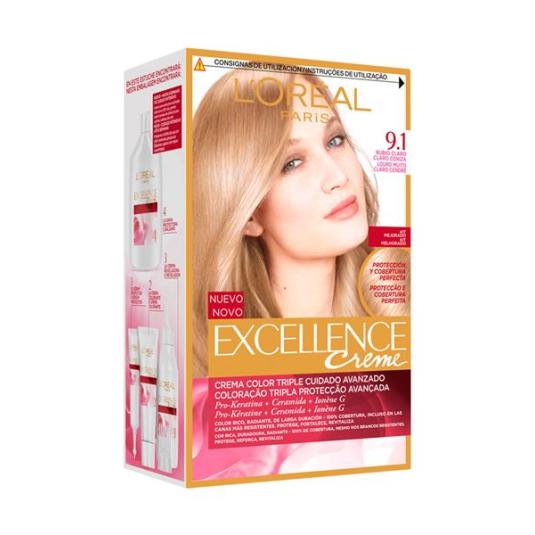 TINTE RUBIO CLARO 9.1 EXCELLENCE L´OREAL 1U