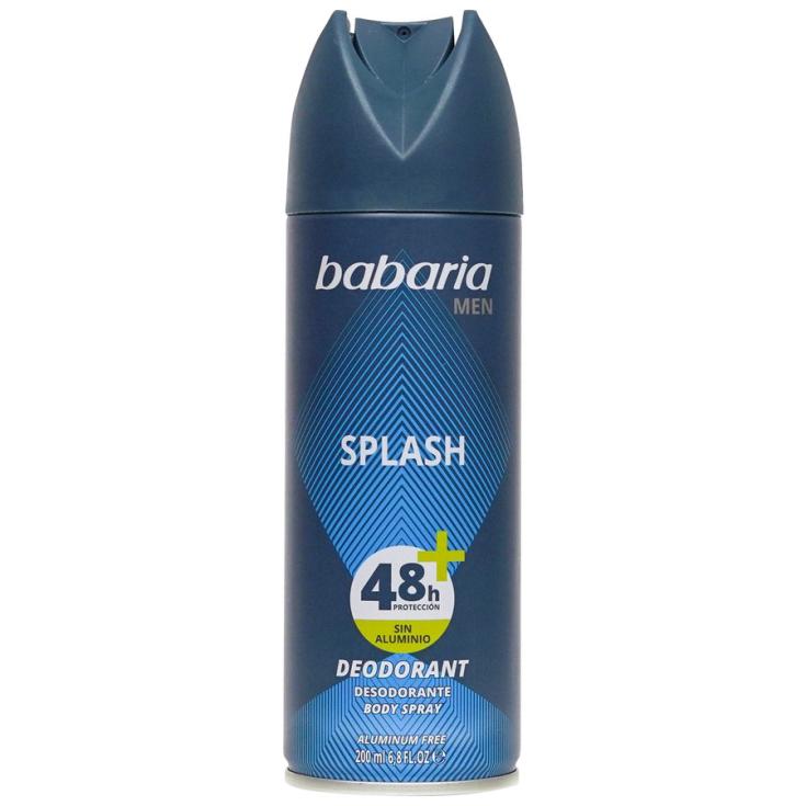 DESODORANTE SPRAY HOMBRE SPLASH SIN ALUMINIO BABARIA 150ML