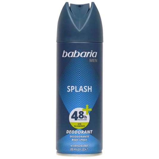 DESODORANTE SPRAY HOMBRE SPLASH SIN ALUMINIO BABARIA 150ML