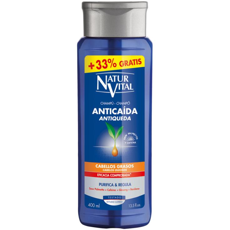 CHAMPÚ ANTICAIDA CABELLO GRASO NATURVITAL 300ML