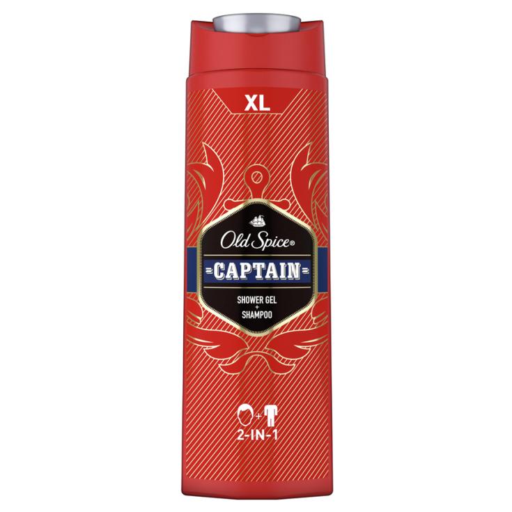 GEL/CHAMPU 2 EN 1 CAPTAIN OLD SPICE 400ML