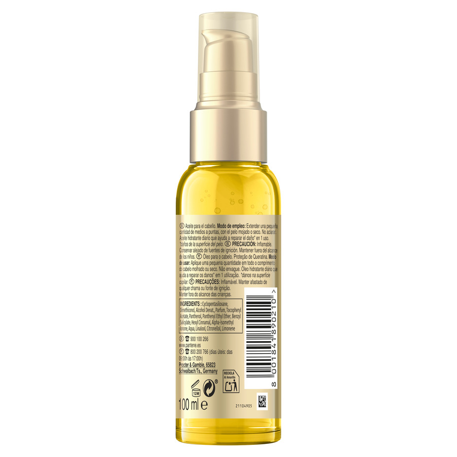 TRATAMIENTO ACEITE ARGAN REPARA & PROTEGE PANTENE 100ML