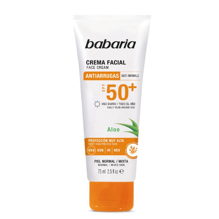 Protector solar facial f50 Babaria 75ml