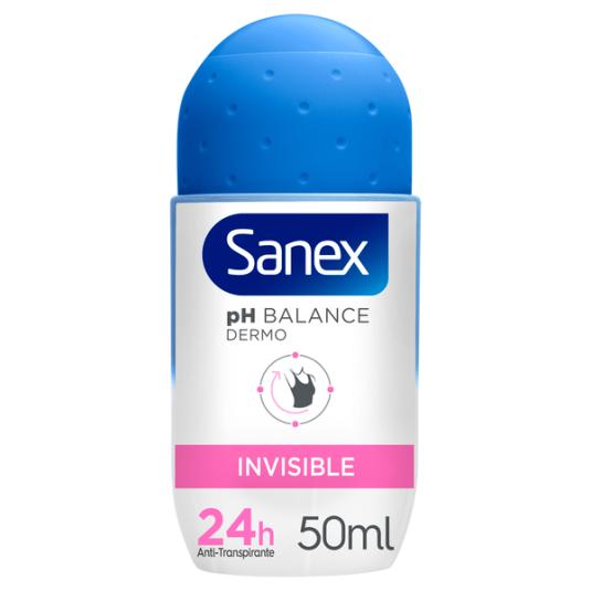 DESODORAN ROLL ON UNISEX INVIS ANTITRANSP 24H SANEX 50ML