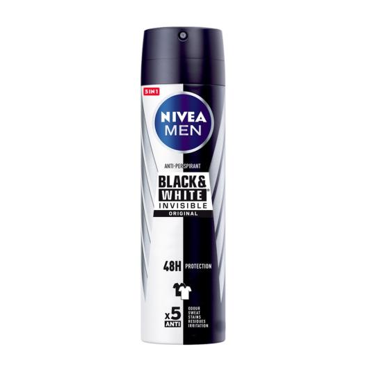 DESODORANTE SPRAY BLACK&WHITE FOR MEN NIVEA 200ML