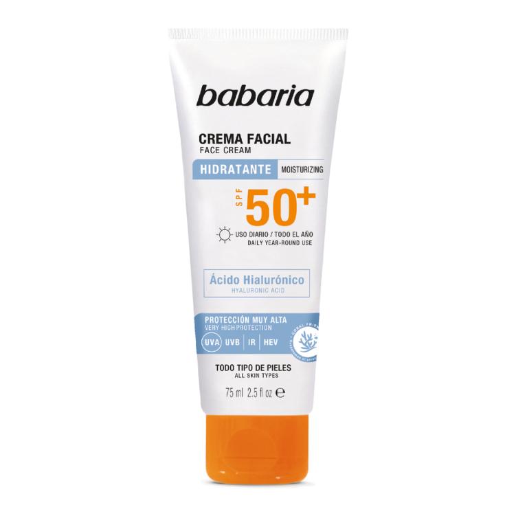 CREMA SOLAR FACIAL HIALURONICO F50 BABARIA 75ML