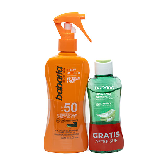 Pack leche solar spray+after Babaria 300ml