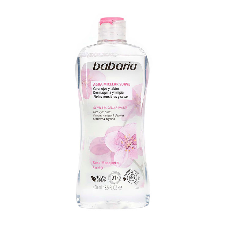 Agua micelar suave rosa mosqueta Babaria 400ml