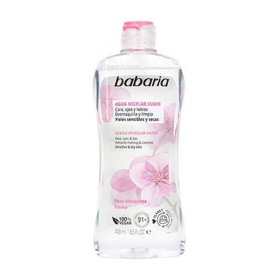 Agua micelar suave rosa mosqueta Babaria 400ml