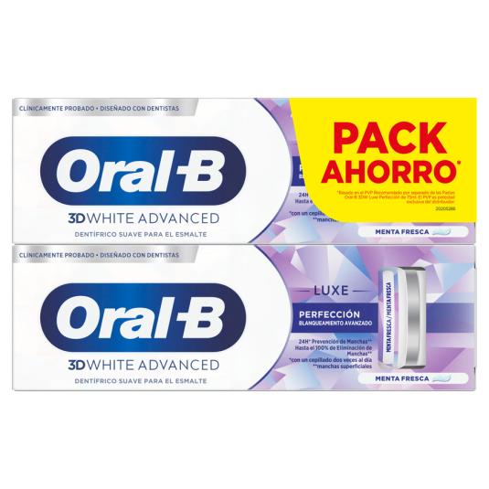 DENTÍFRICO 3D WHITE PERFECT ORAL B P2 75ML/U