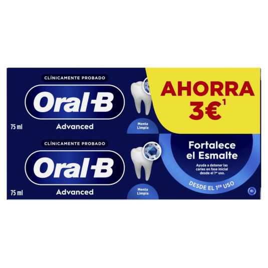DENTÍFRICOS ADVANCE FORTALECE ESMALTE ORAL B P2 75ML/U