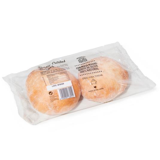 PAN CRISTAL BURGER RUSTIC P2 160G