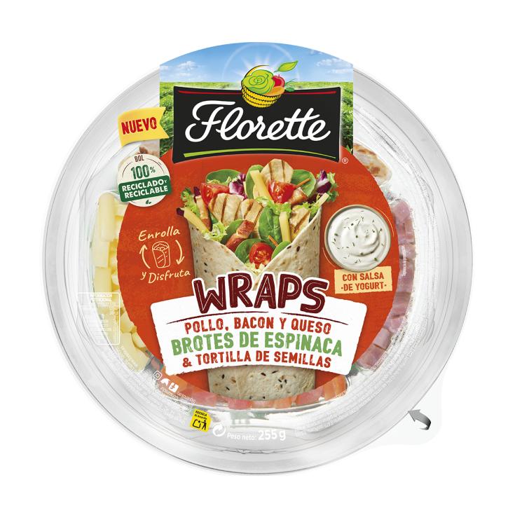 WRAPS POLLO Y QUESO FLORETTE 225G