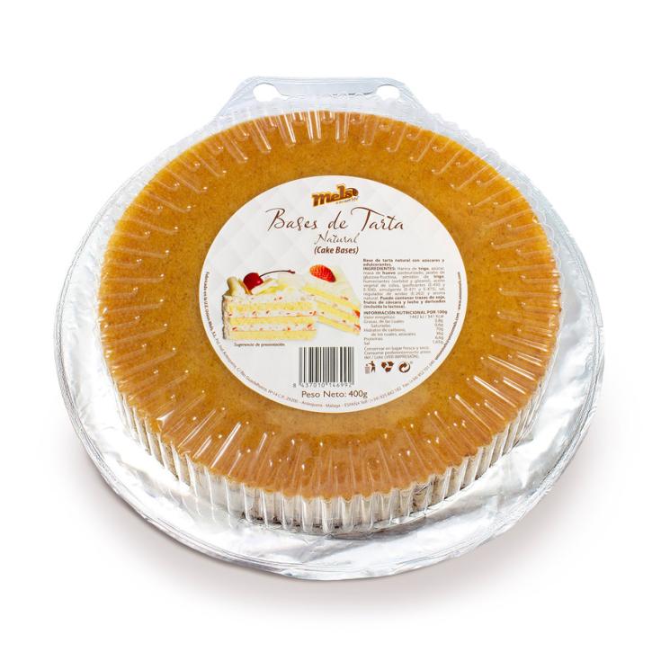 BASE DE TARTA NATURAL REDONDA MELS 400G