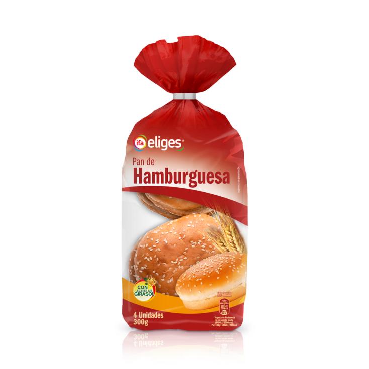 PAN DE HAMBURGUESA IFA ELIGES P4 300G