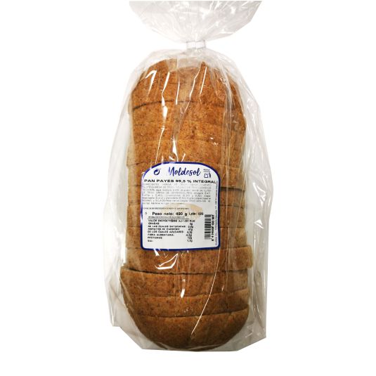 PAN DE MOLDE INTEGRAL PAYES MOLDESOL 490G