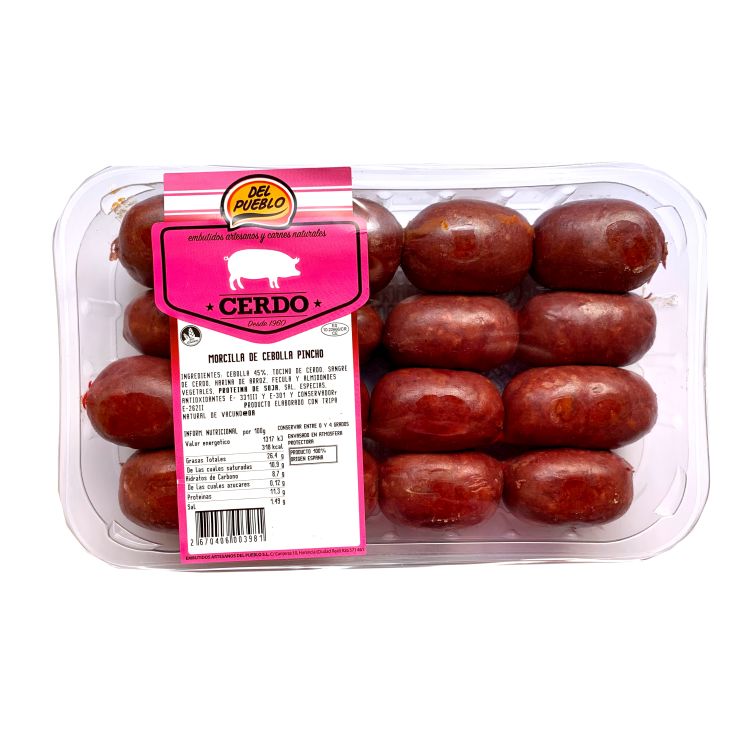 MORCILLA DE CEBOLLA PINCHO DE CERDO 500G