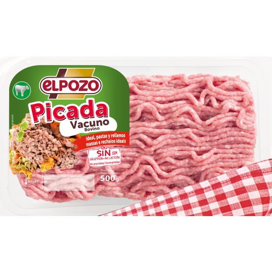 BURGER MEAT PICADA DE VACUNO 500G EL POZO