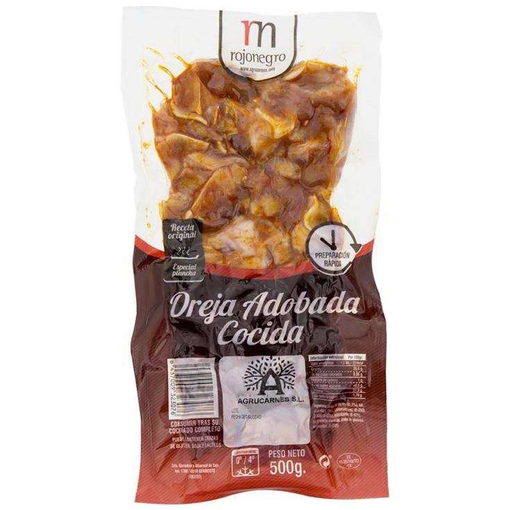 OREJA ADOBADA COCIDA 500G EMCESA