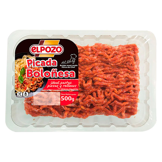 PICADA DE CERDO BOLOÑESA EL POZO 500G