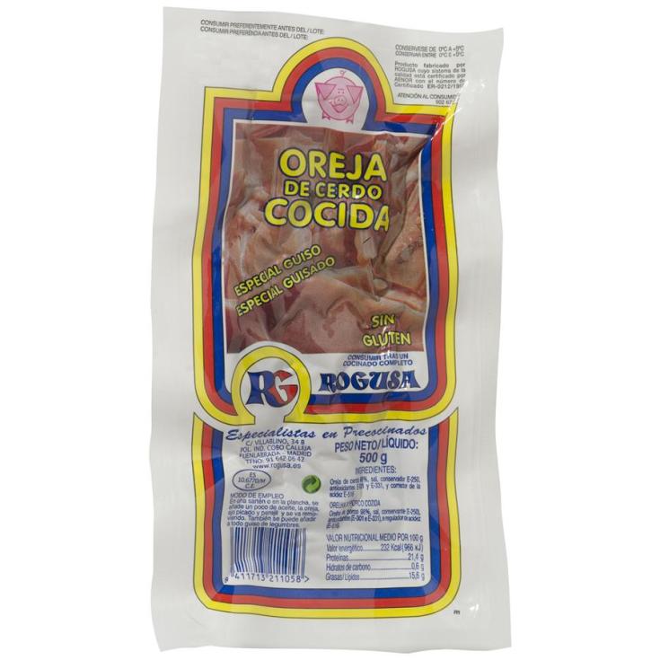 OREJA DE CERDO COCIDA ROGUSA 500G